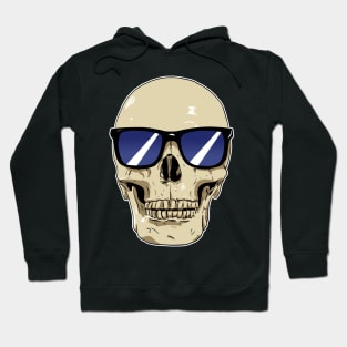 Skull Wearing Sunglasses Blue Lenses Hoodie